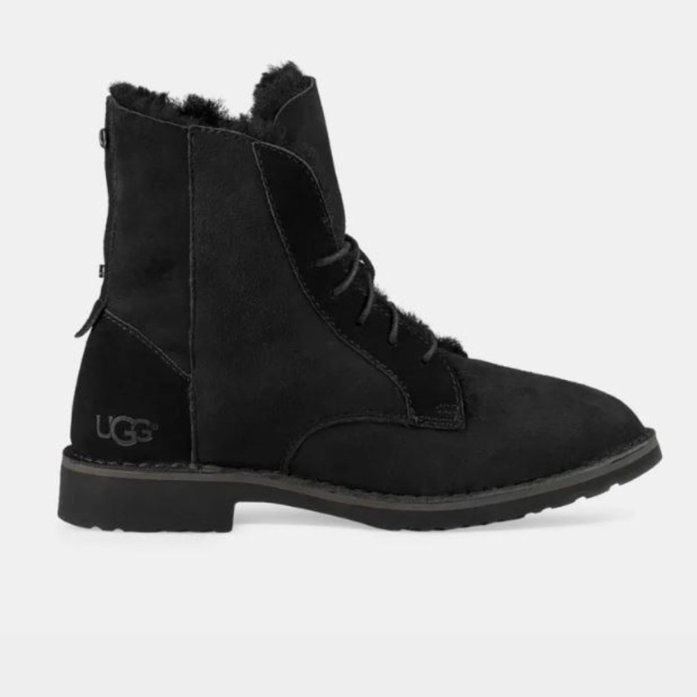 UGG Quincy Black Suede Boots Size 8